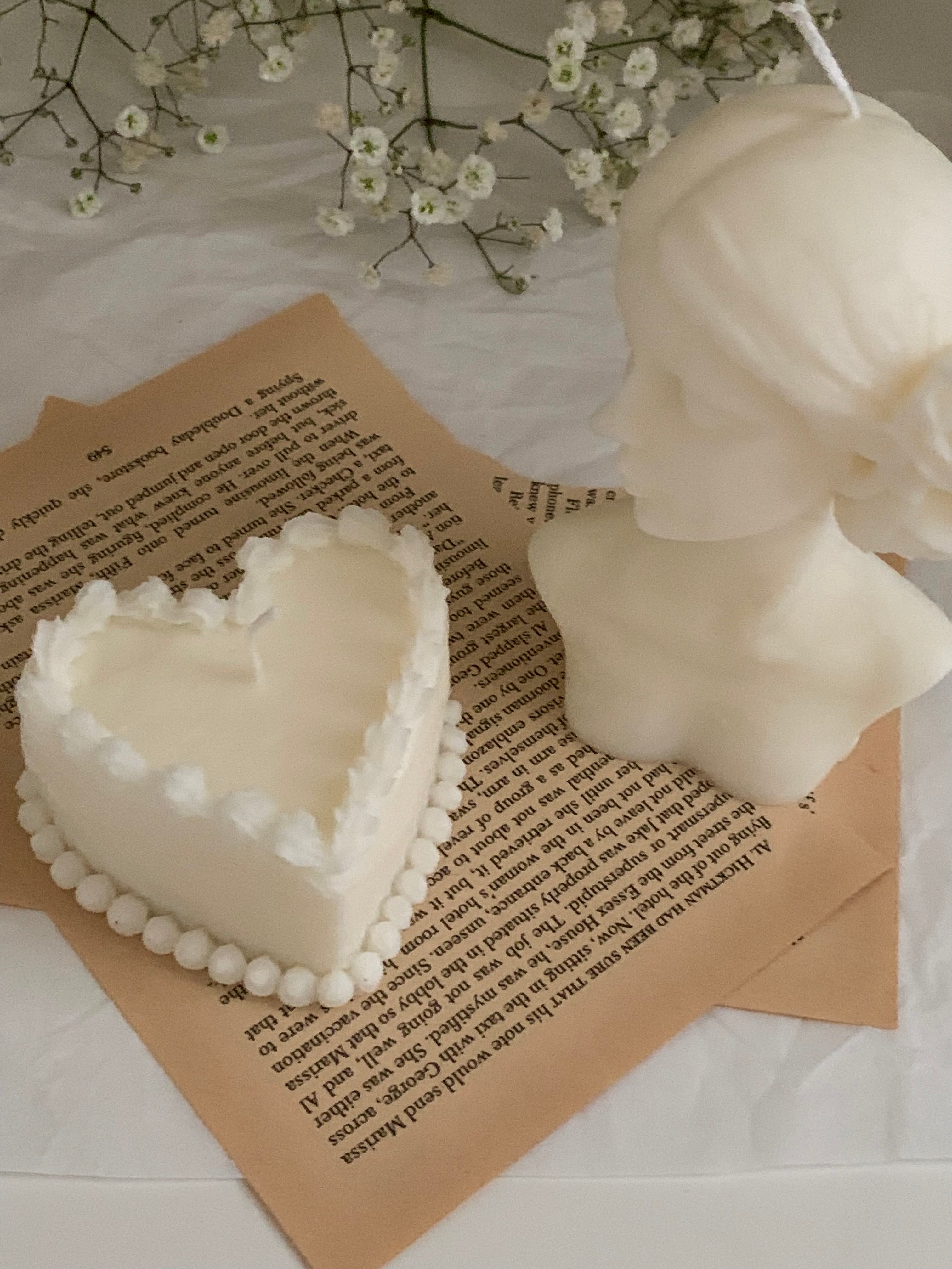 Valentine Heart Cake Candle