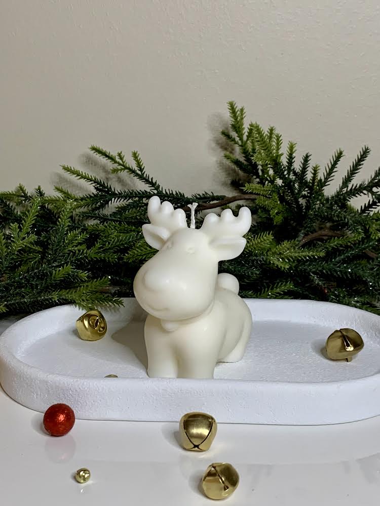Chunky Mini Reindeer Candle