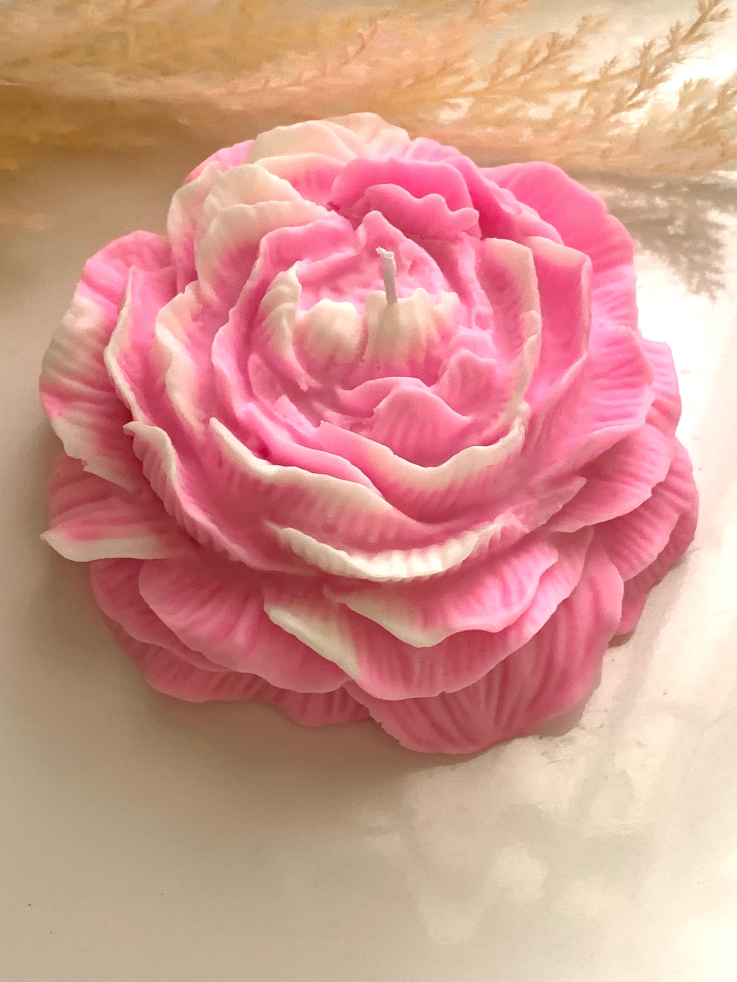Large Peony Candle