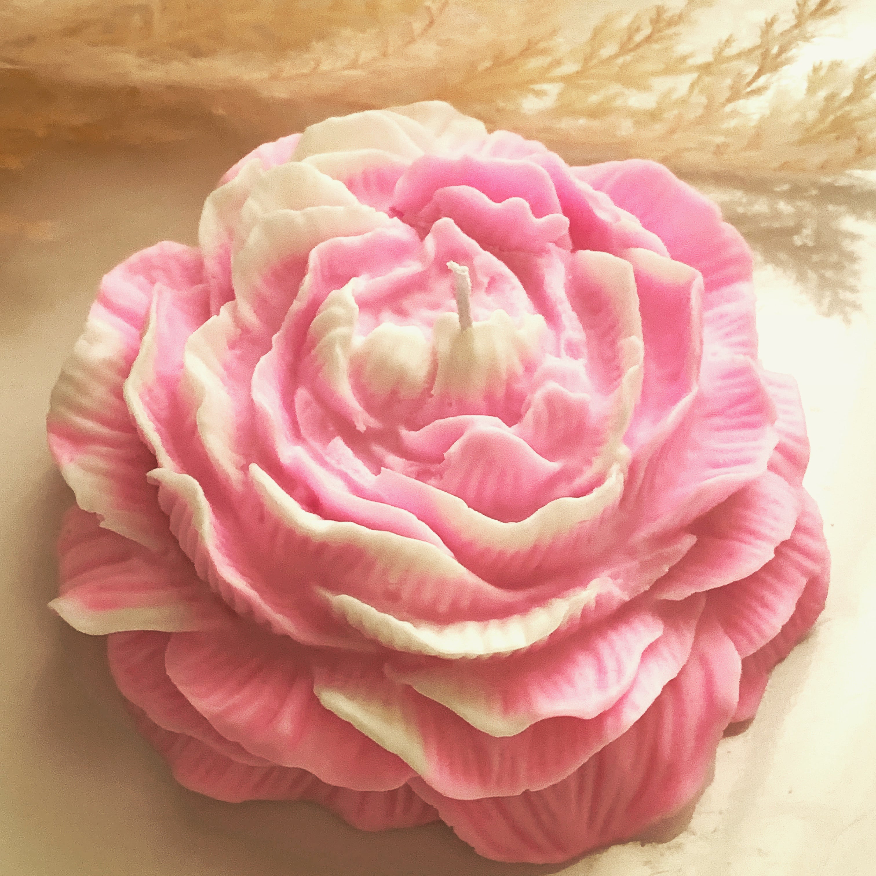 Large Peony Candle