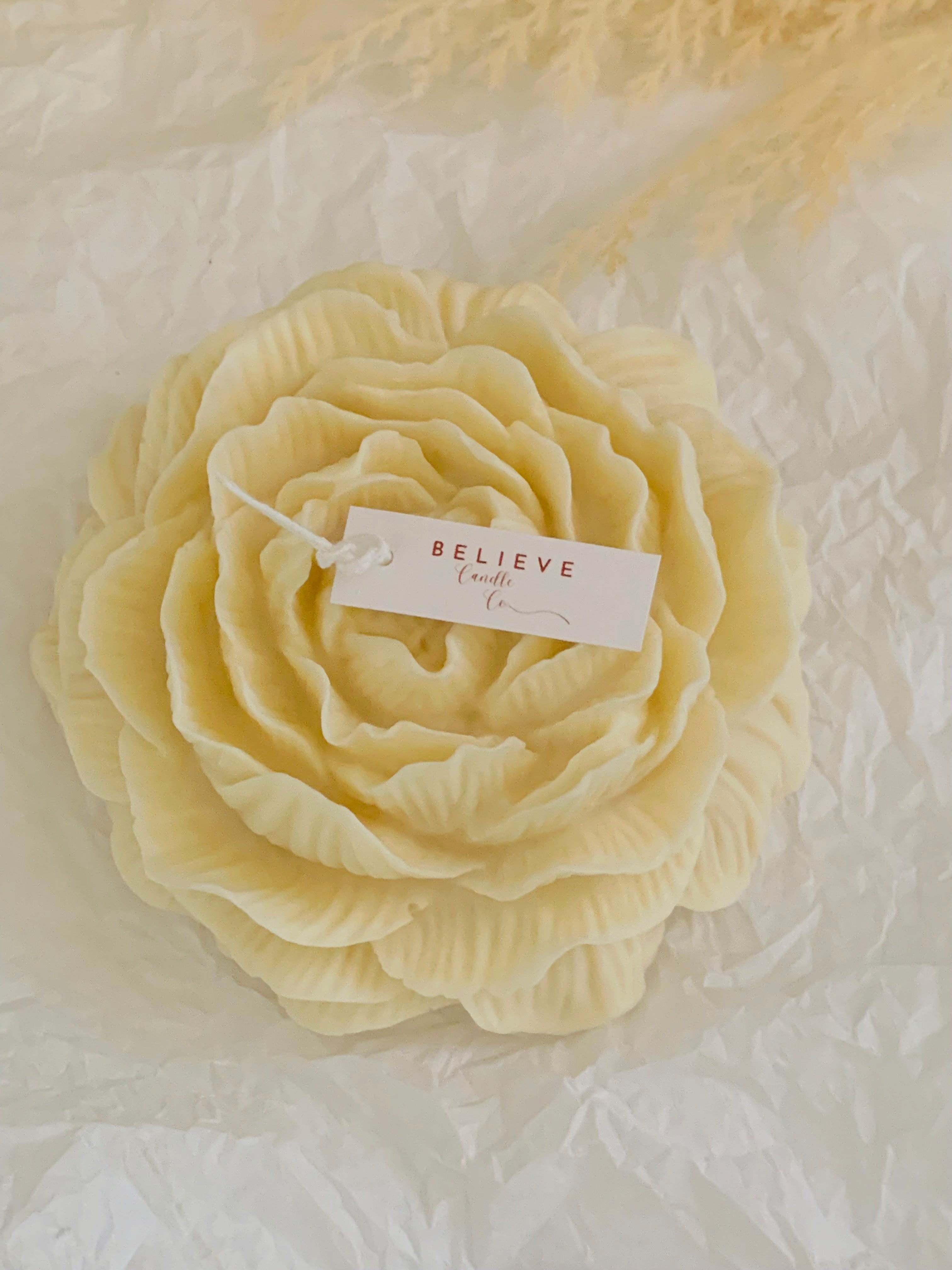 Large Peony Candle