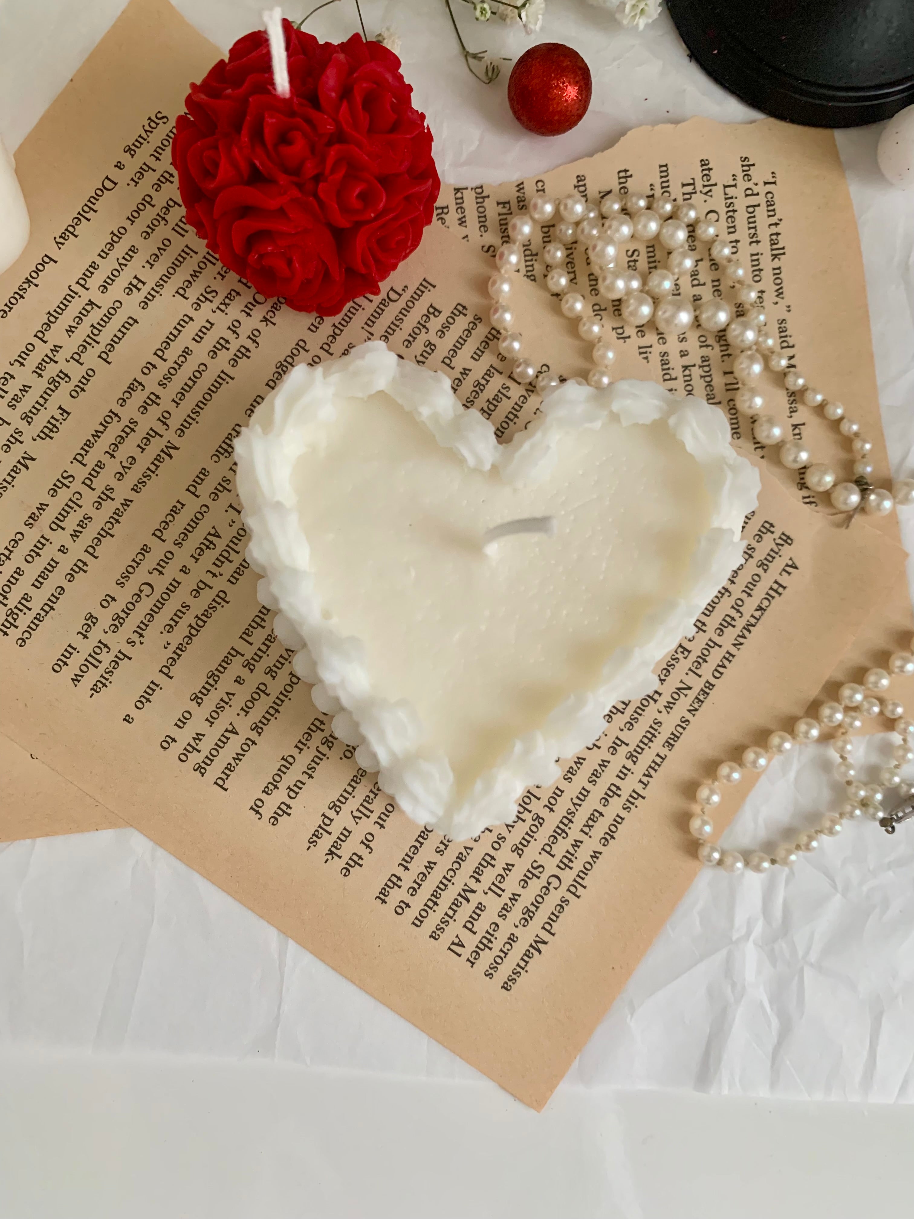 Valentine Heart Cake Candle