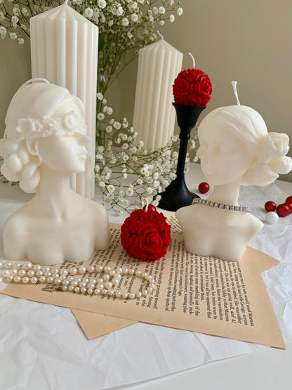 Valentine Large Female Bust Candle