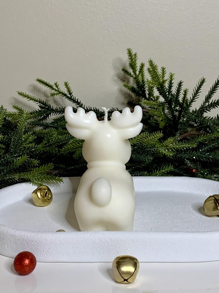Chunky Mini Reindeer Candle