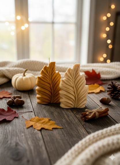Fall Leaf Candle