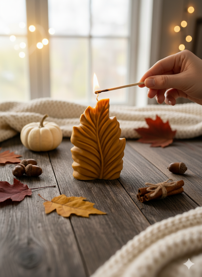 Fall Leaf Candle