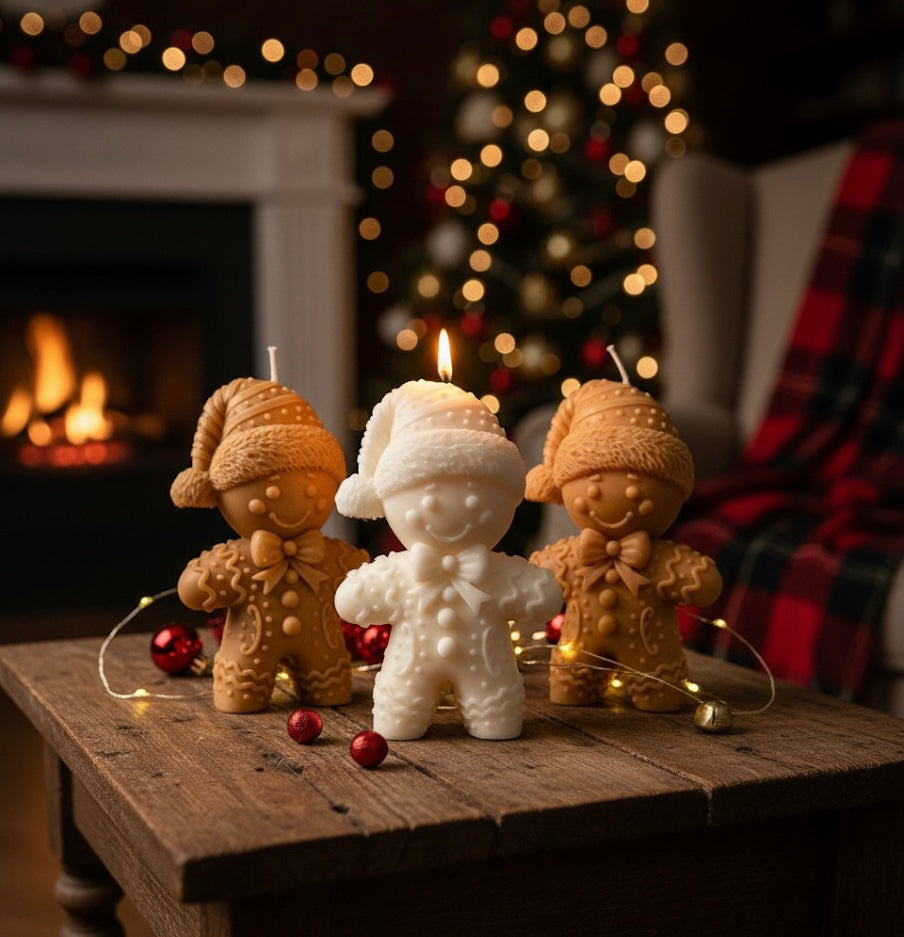 Gingerbread Man Candle