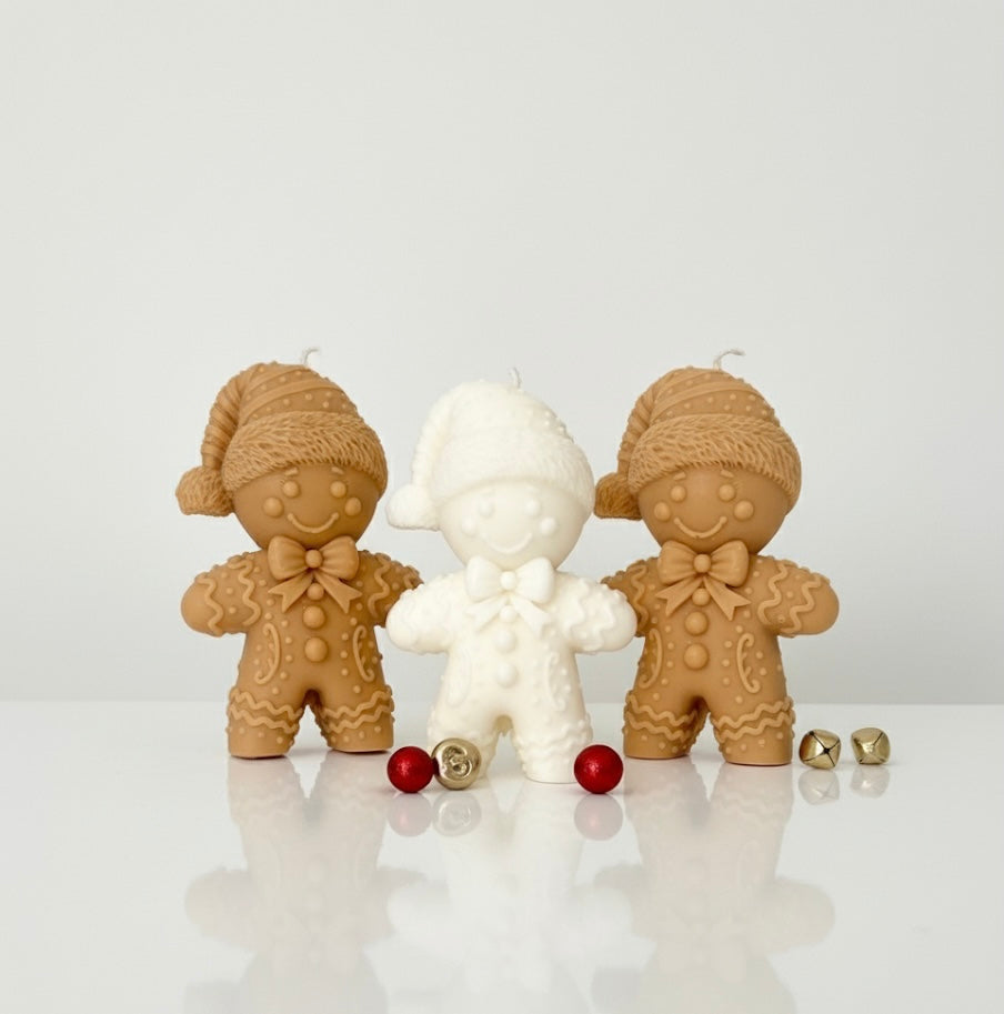 Gingerbread Man Candle