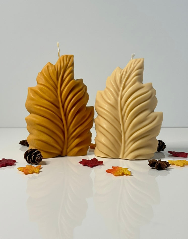 Fall Leaf Candle