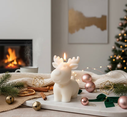 Chunky Mini Reindeer Candle