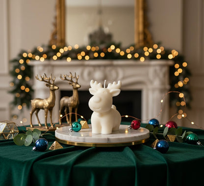 Chunky Mini Reindeer Candle