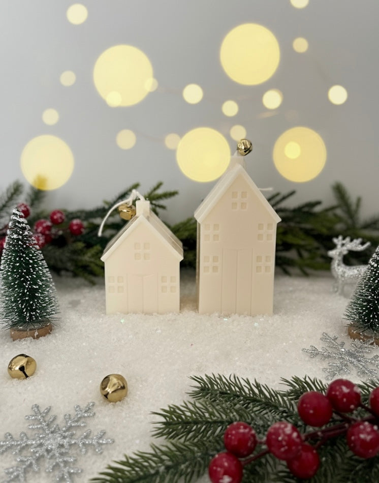 Christmas Cottage Candle Set