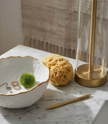 Ceramic Bowl - Gold Rim