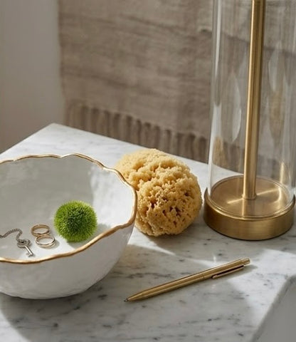 Ceramic Bowl - Gold Rim