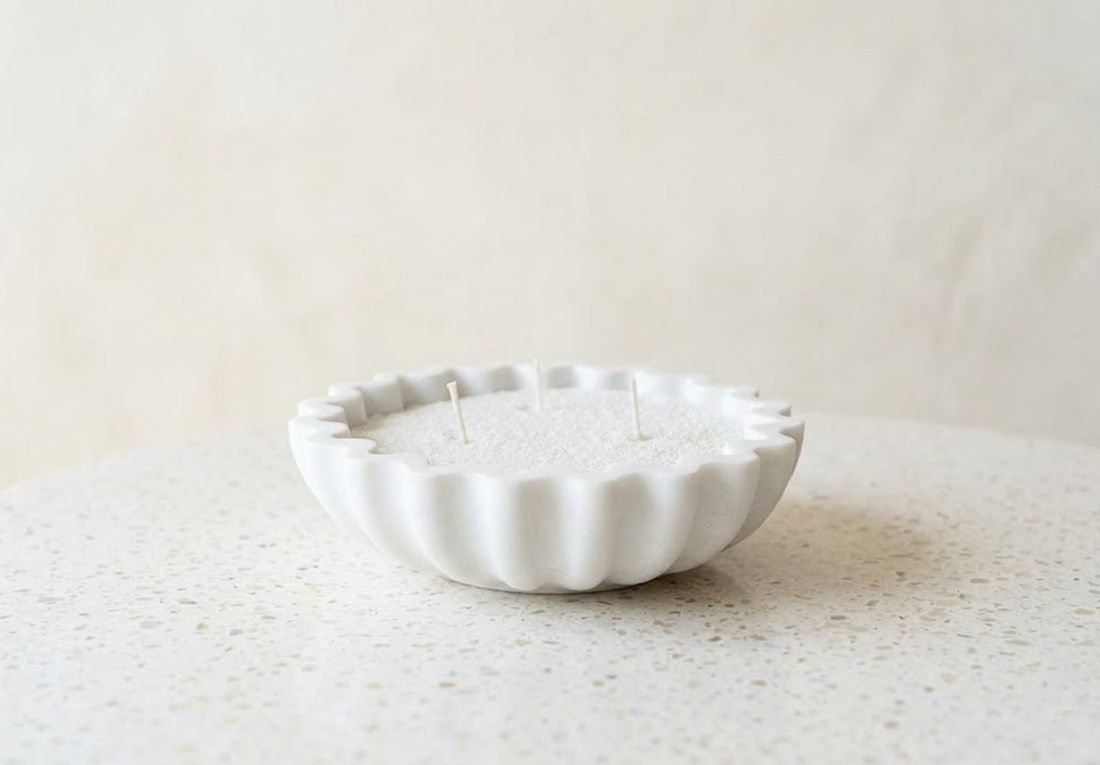 Scalloped Candle Bowl