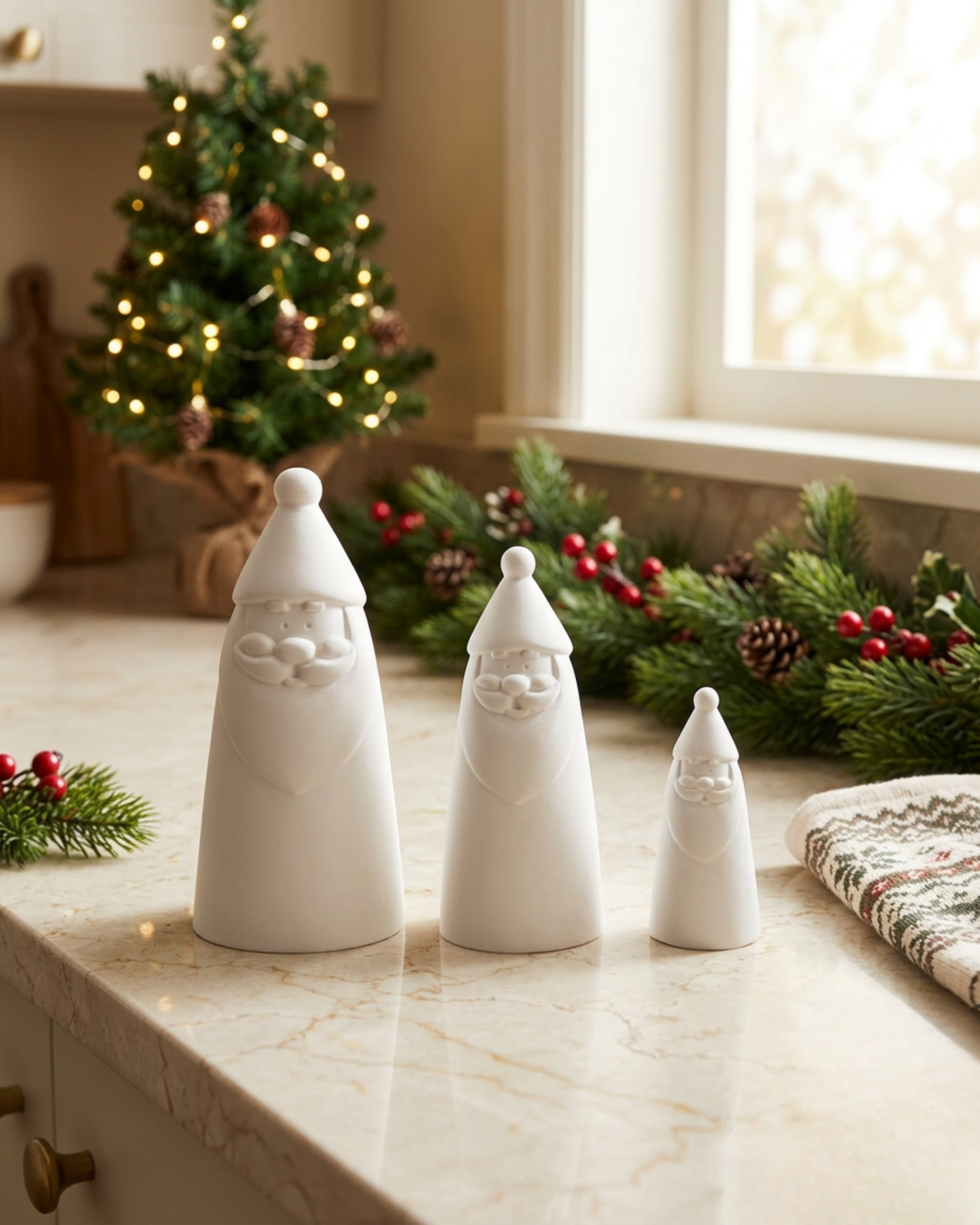 Modern Santa Trio