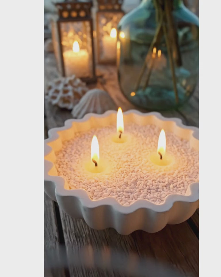 Scalloped Candle Bowl