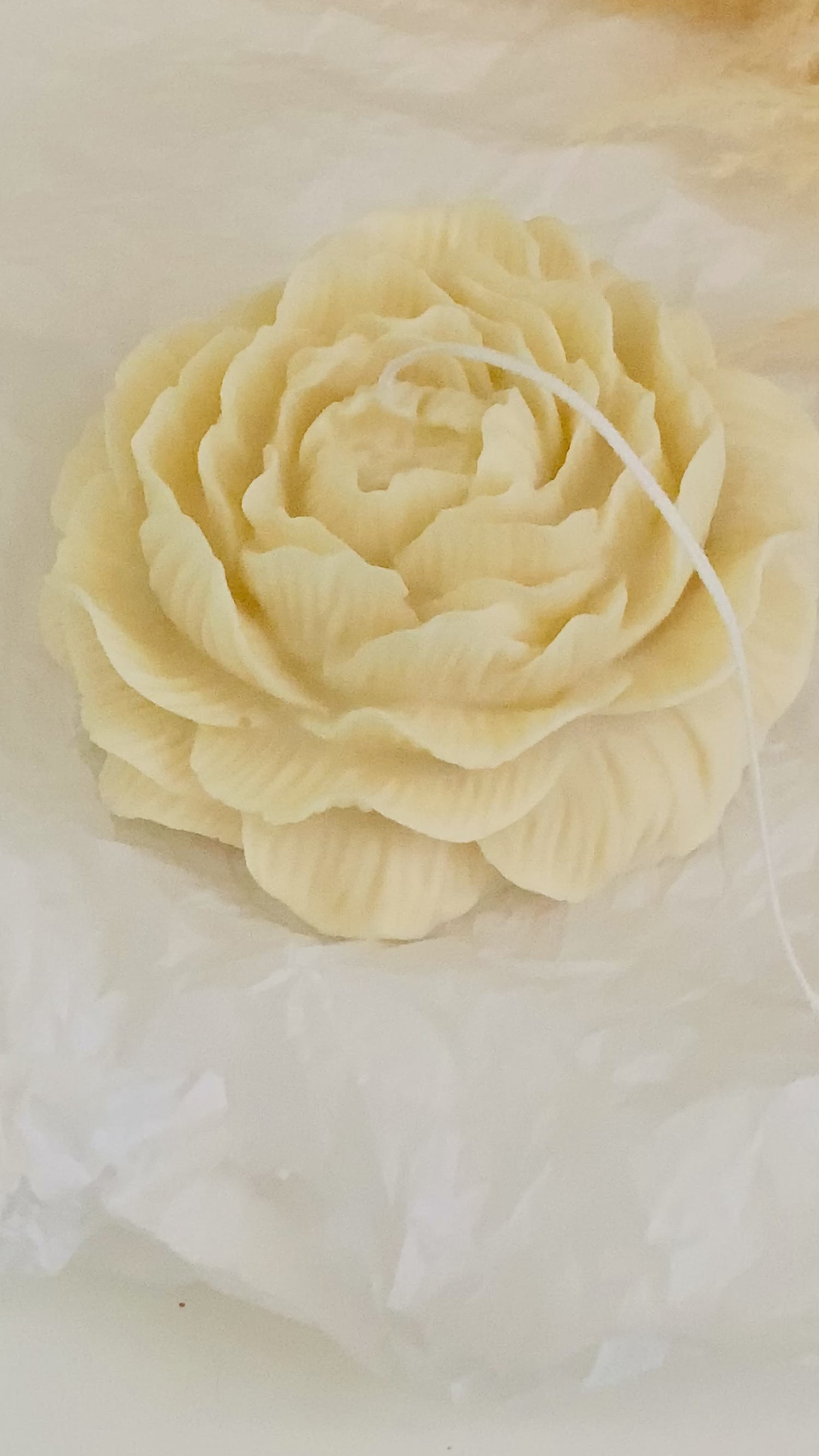 Large Peony Candle